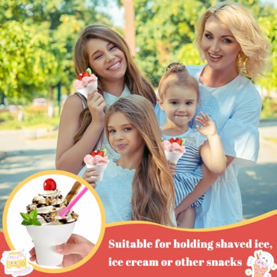 Set Snow Cone Cups and Straws  - Paper Straw Color recensie en prijs