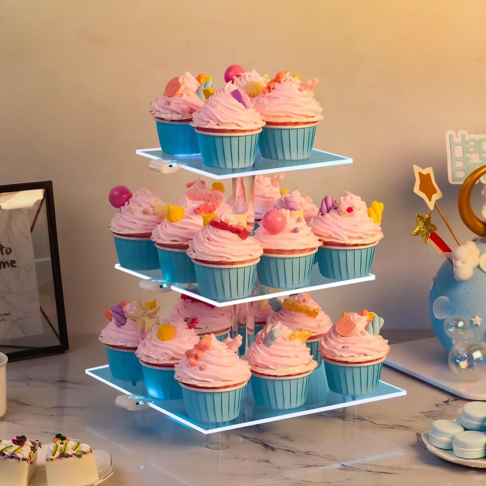 3-Tier Acrylic Cupcake Tower w - Cupcake Stand Tier recensie en prijs