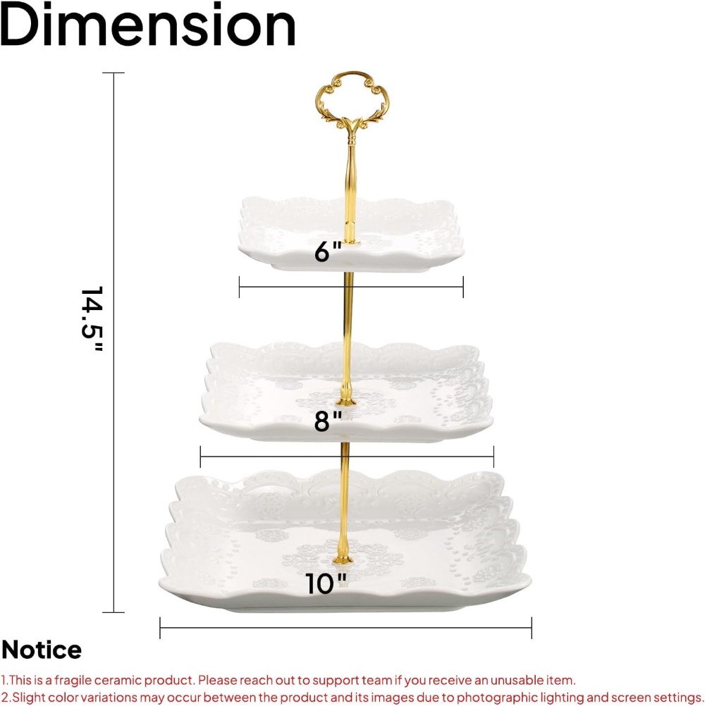 3 Tier Porcelain Cupcake Stand - Cupcake Stand Tier recensie en prijs