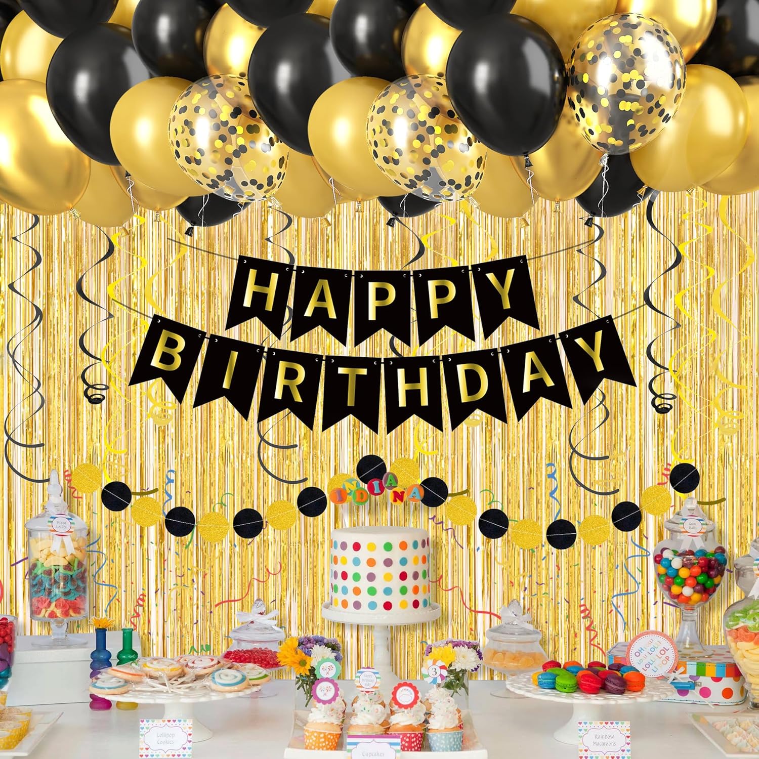 Black Gold Happy Birthday Deco - Balloon Arch Kit recensie en prijs