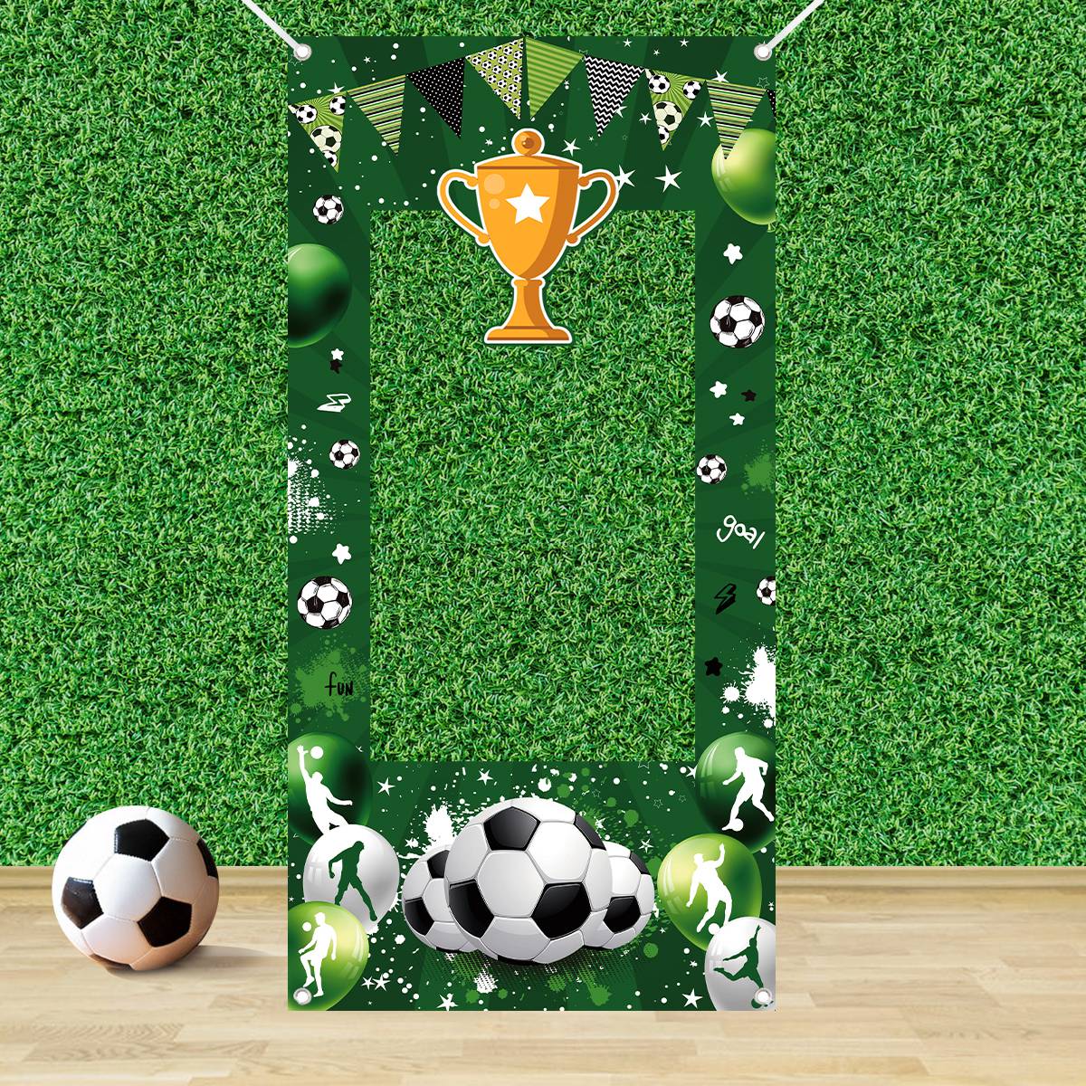 1pc Green Soccer Decorative Ph - Photo Booth Frame recensie en prijs