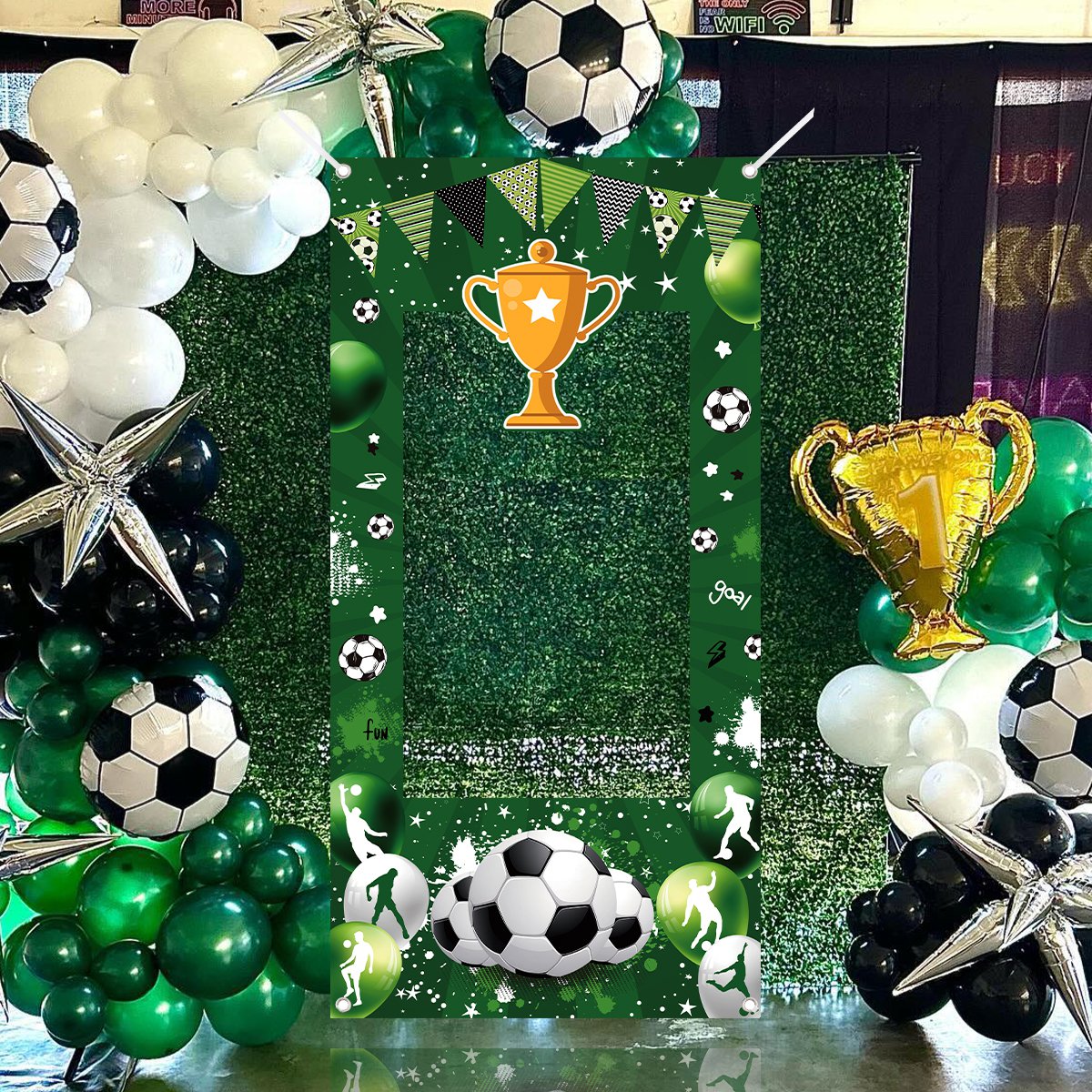 1pc Green Soccer Decorative Ph - Photo Booth Frame recensie en prijs