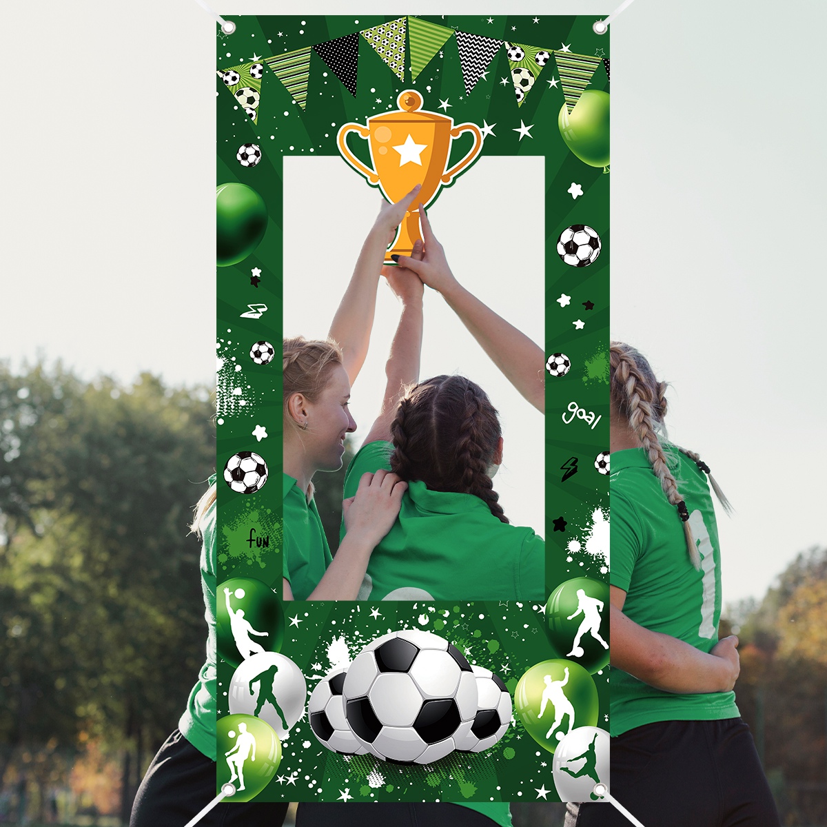 1pc Green Soccer Decorative Ph - Photo Booth Frame recensie en prijs