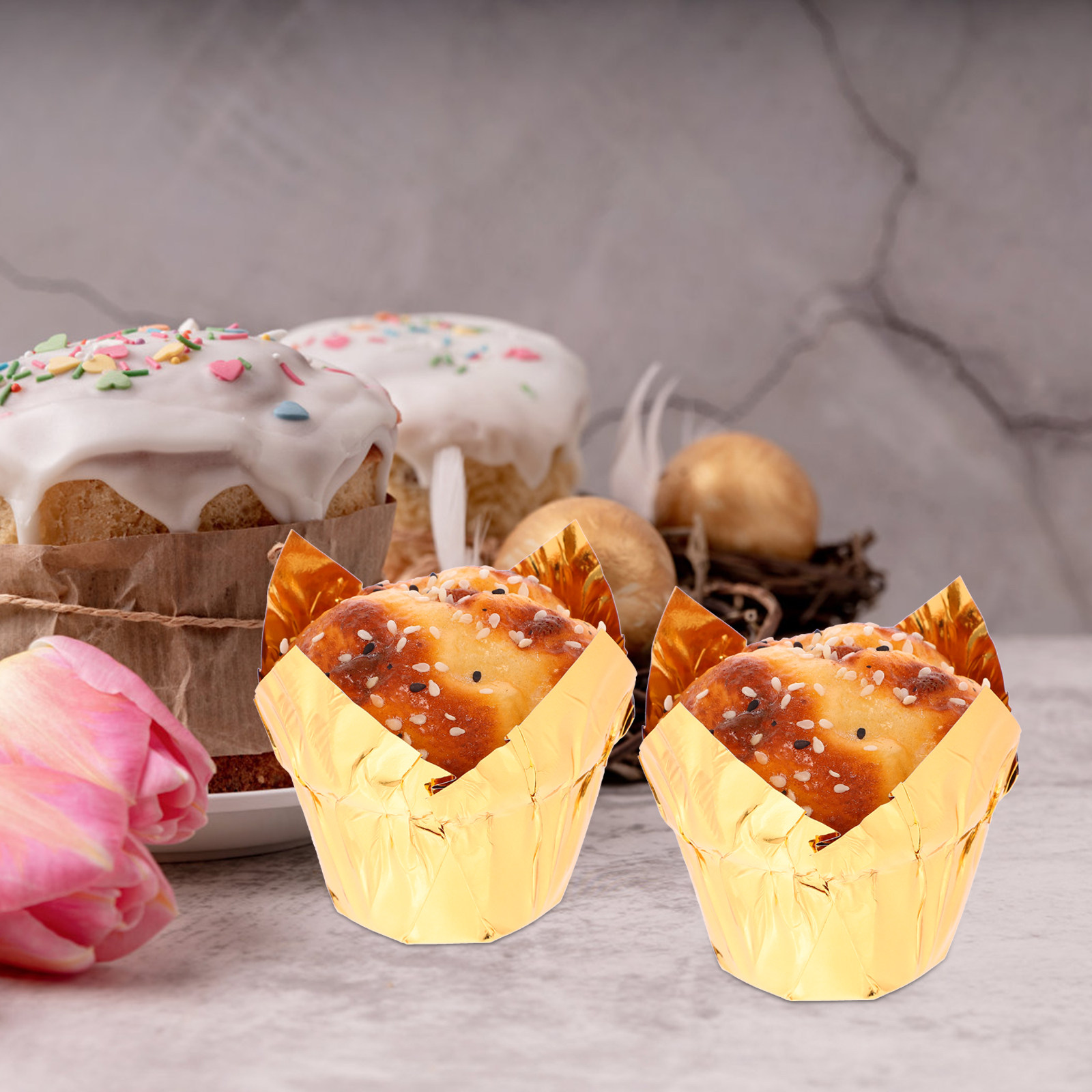 50Pcs Muffin Cup Heat-Resistan - Plastic Cup 50Pcs recensie en prijs