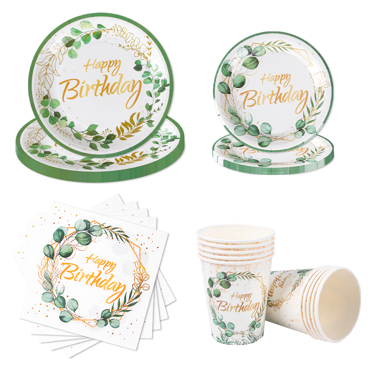 Green Eucalyptus Leaf Happy Bi - Table Cloth Disposable recensie en prijs