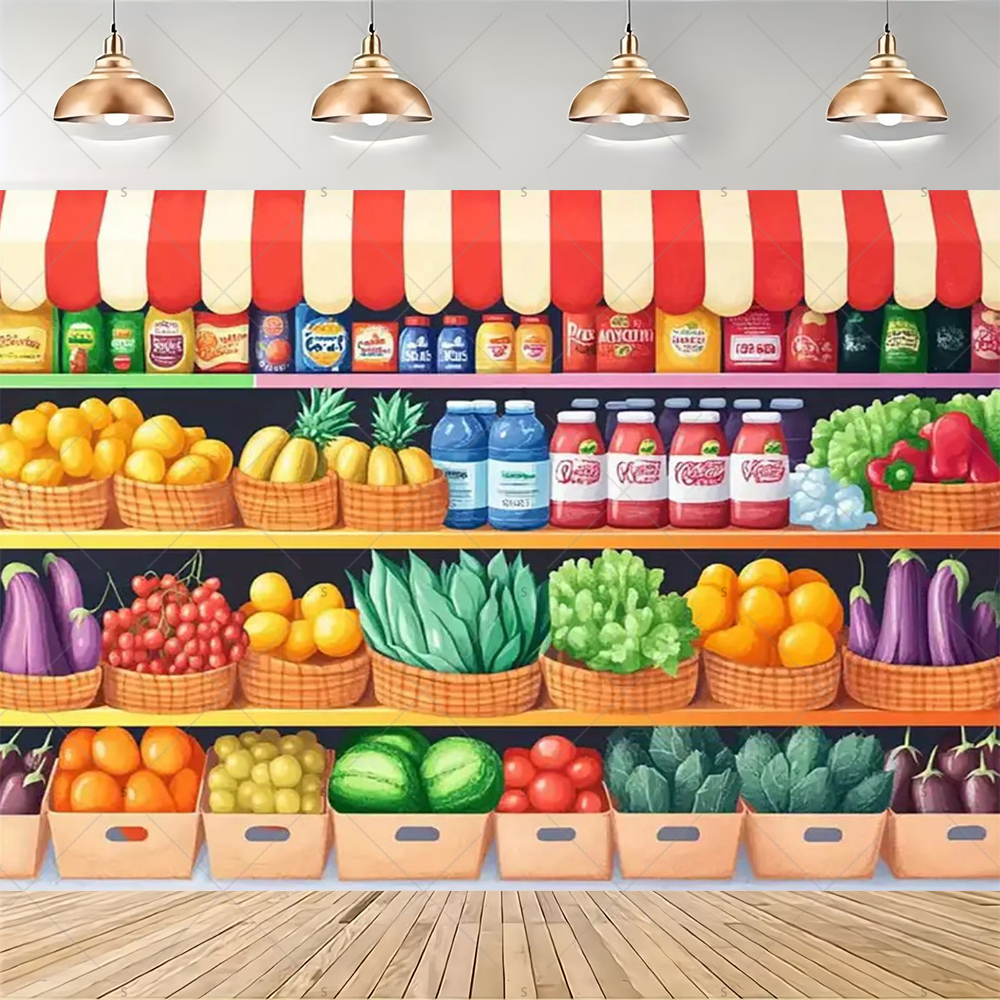 Colorful Supermarket Shelf Bac - Party Event Supply Store recensie en prijs