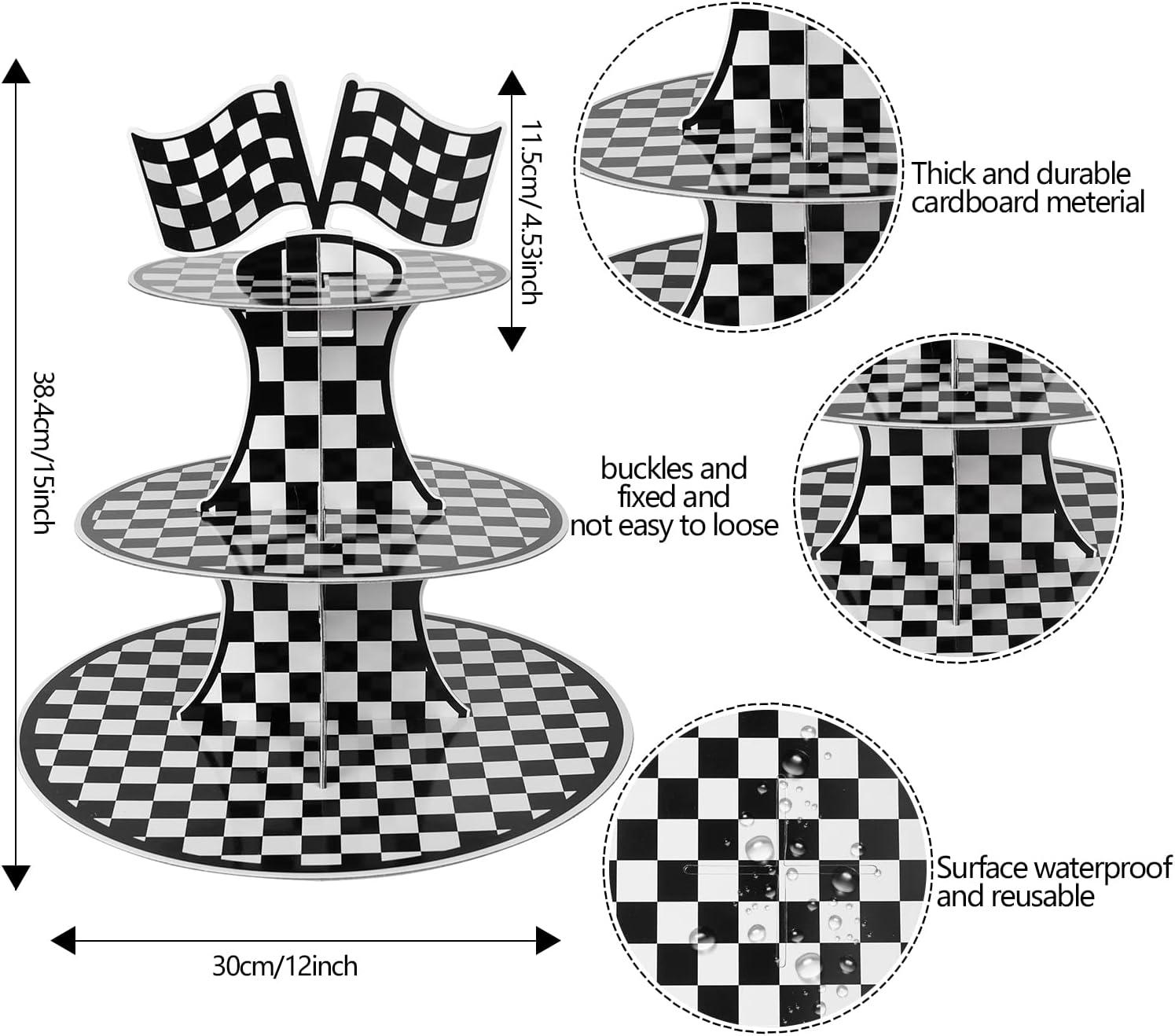 3-Tier Cardboard Cupcake Stand - Cupcake Stand Tier recensie en prijs