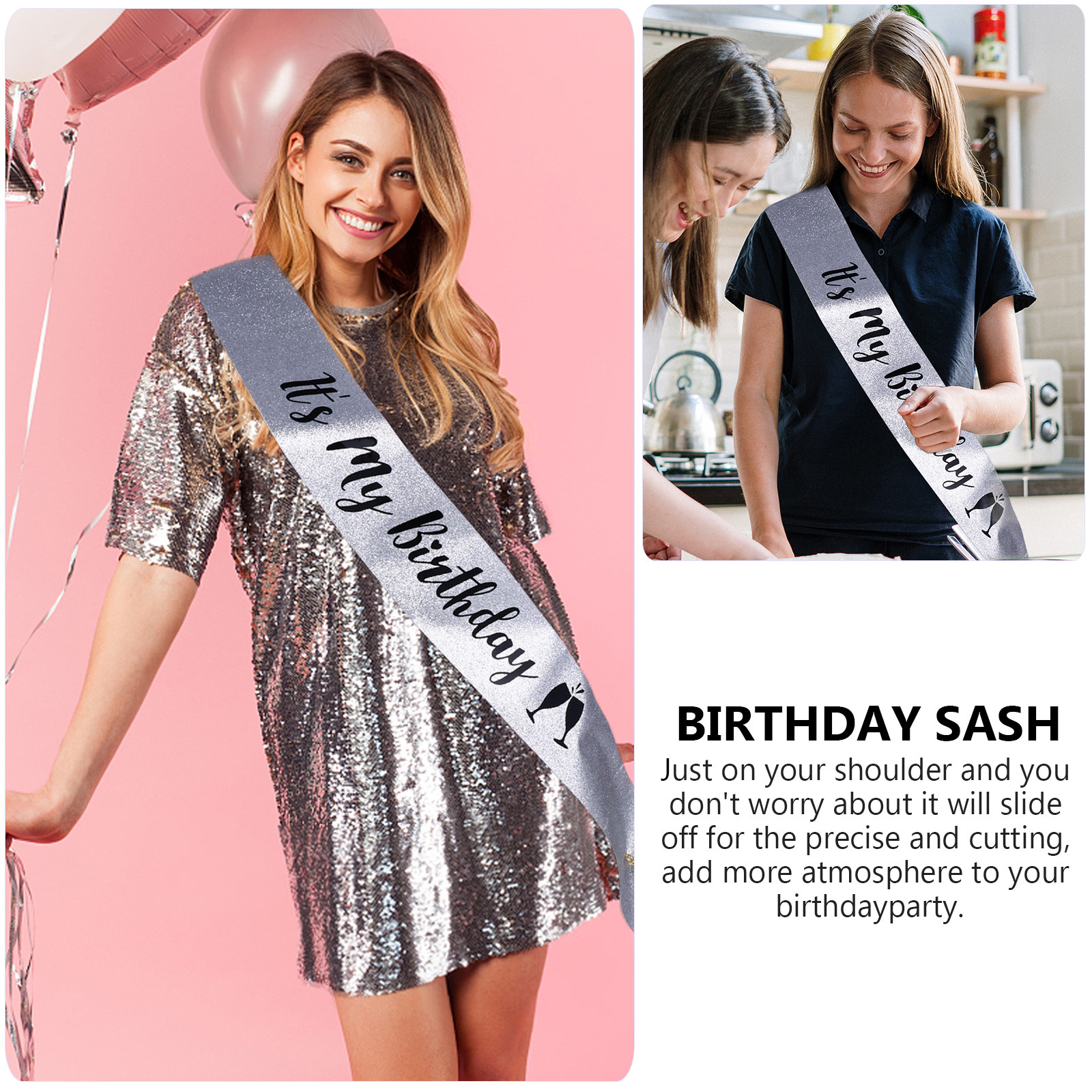 1Pcs Glitter Cloth Birthday Pa - Birthday Sash Glitter recensie en prijs