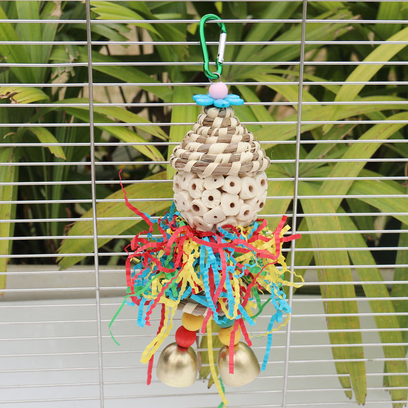 Bird toys, straw hats, colored - Paper Straw Color recensie en prijs
