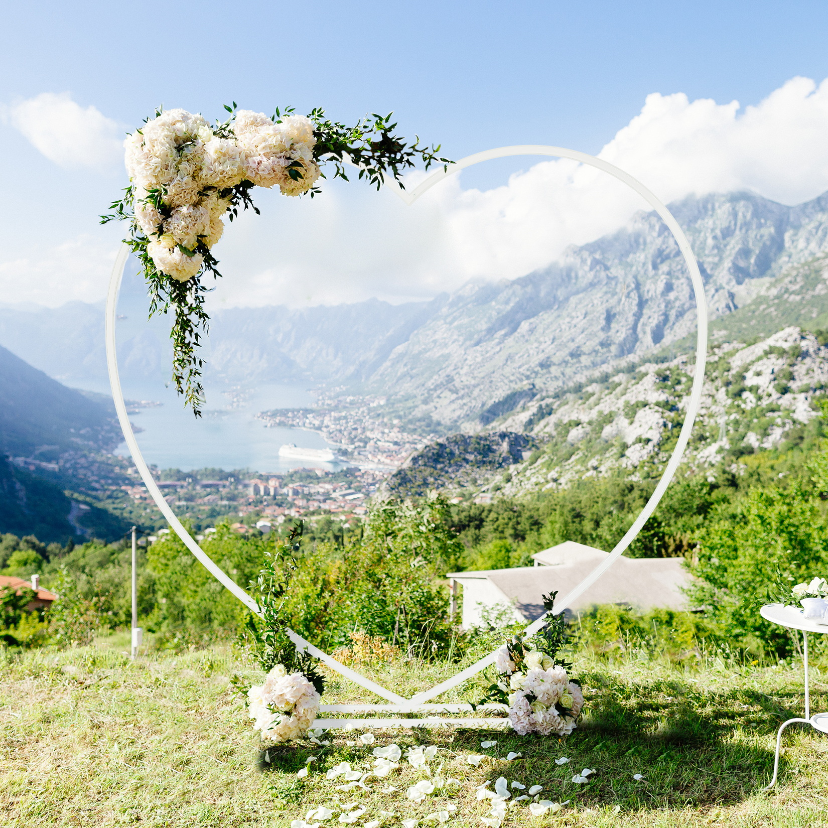 Heart Shaped White Metal Ballo - Balloon Arch Kit recensie en prijs