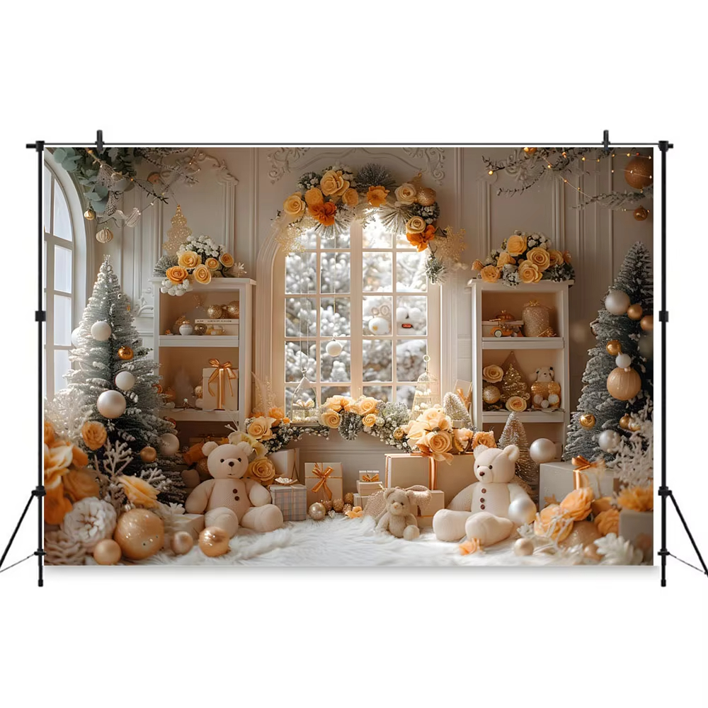 Winter Christmas Window Backgr - Party Event Supply Store recensie en prijs