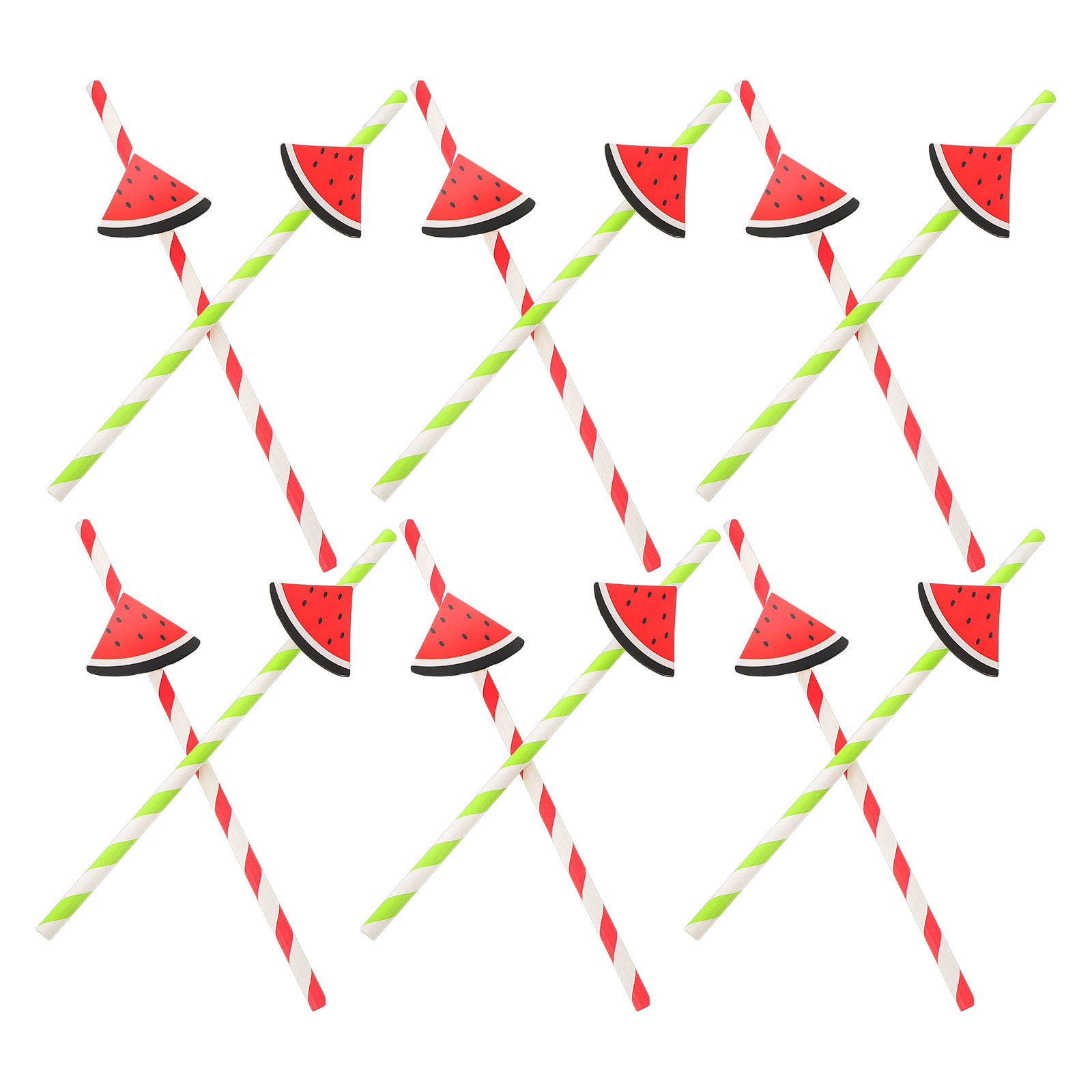 40Pcs Watermelon Disposable Pa - Paper Straw Color recensie en prijs