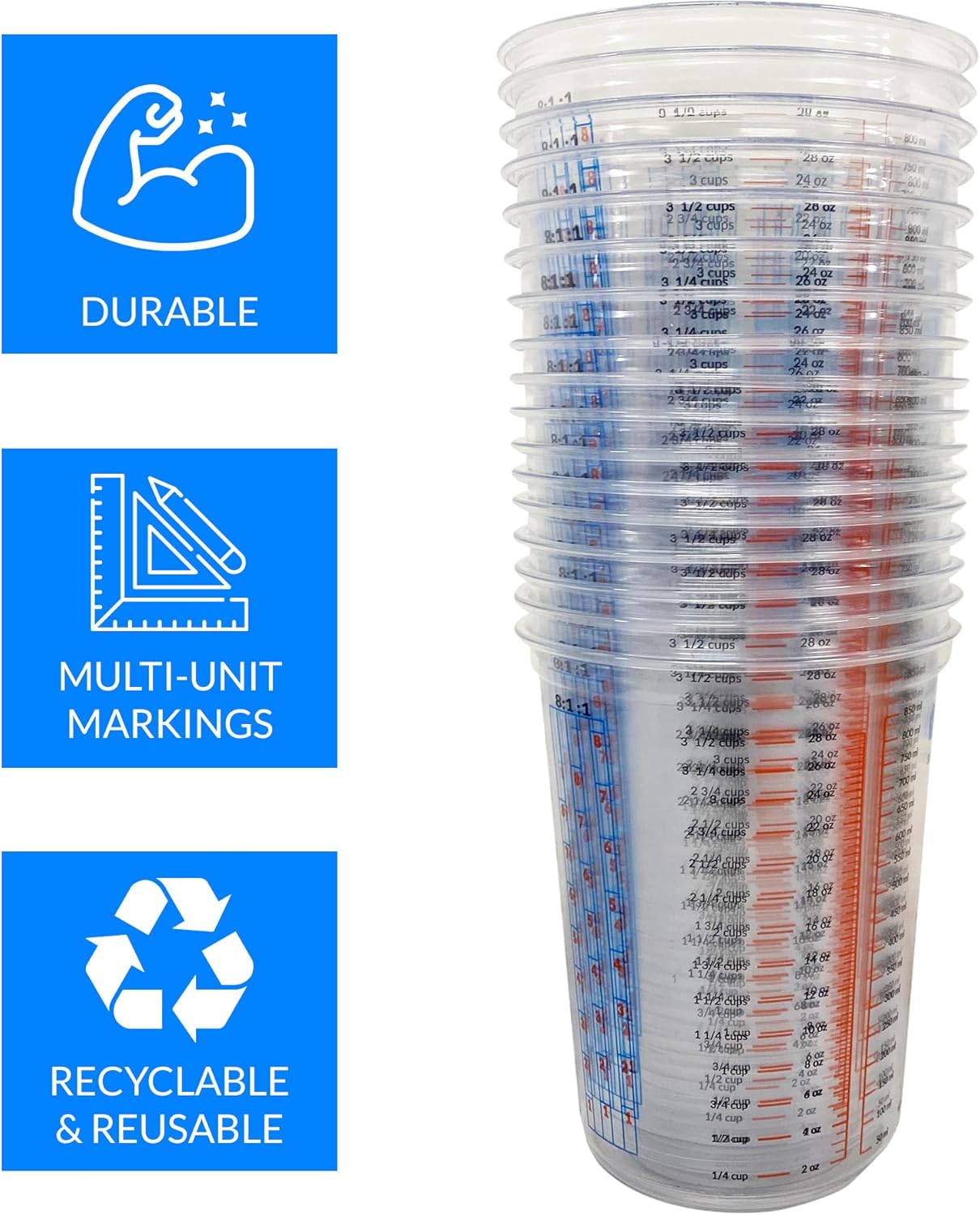 50 Pcs 32oz Disposable Paint M - Plastic Cup 50Pcs recensie en prijs