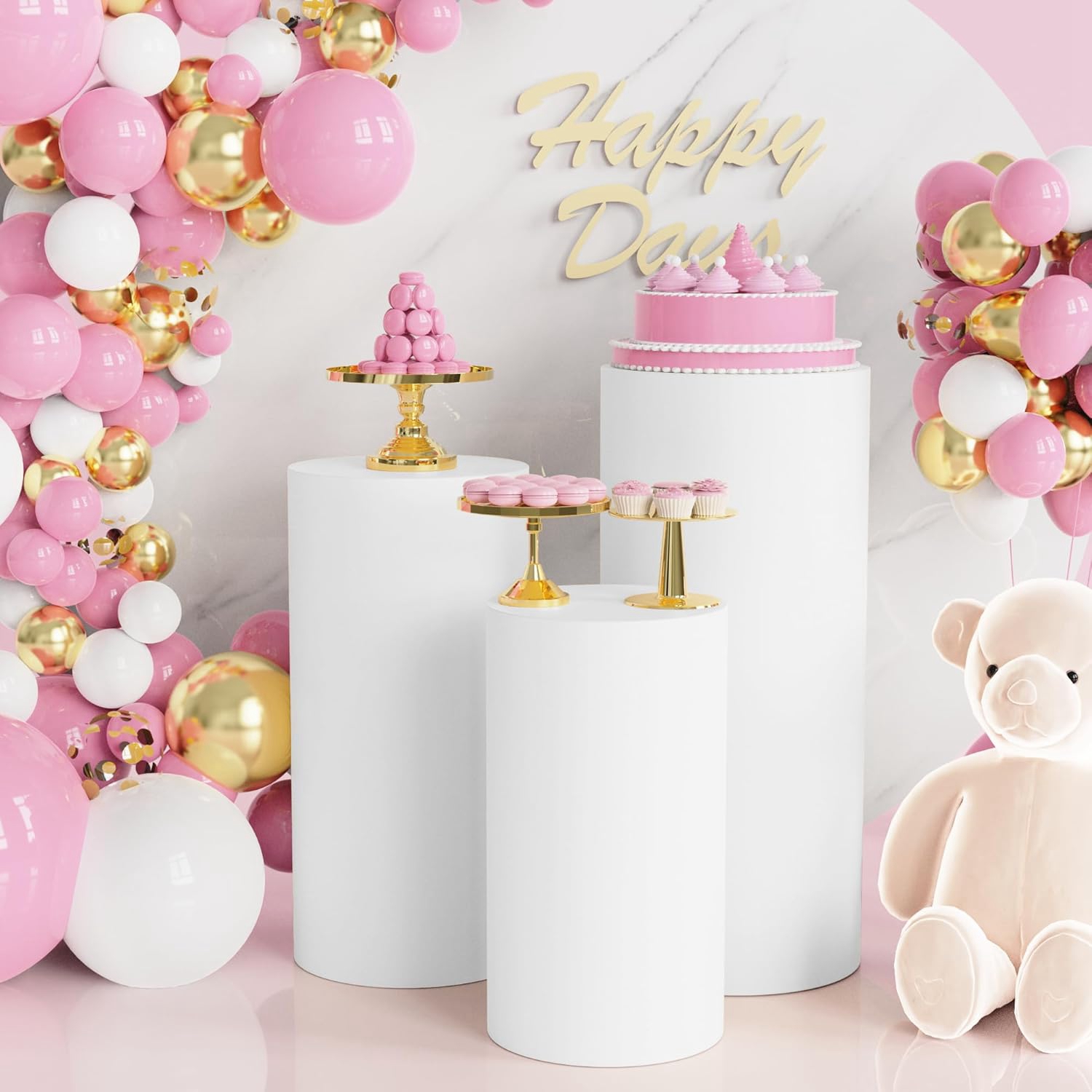 Yeele 1PCS/3PCS/5PCS White Cyl - Dessert Table Backdrop recensie en prijs