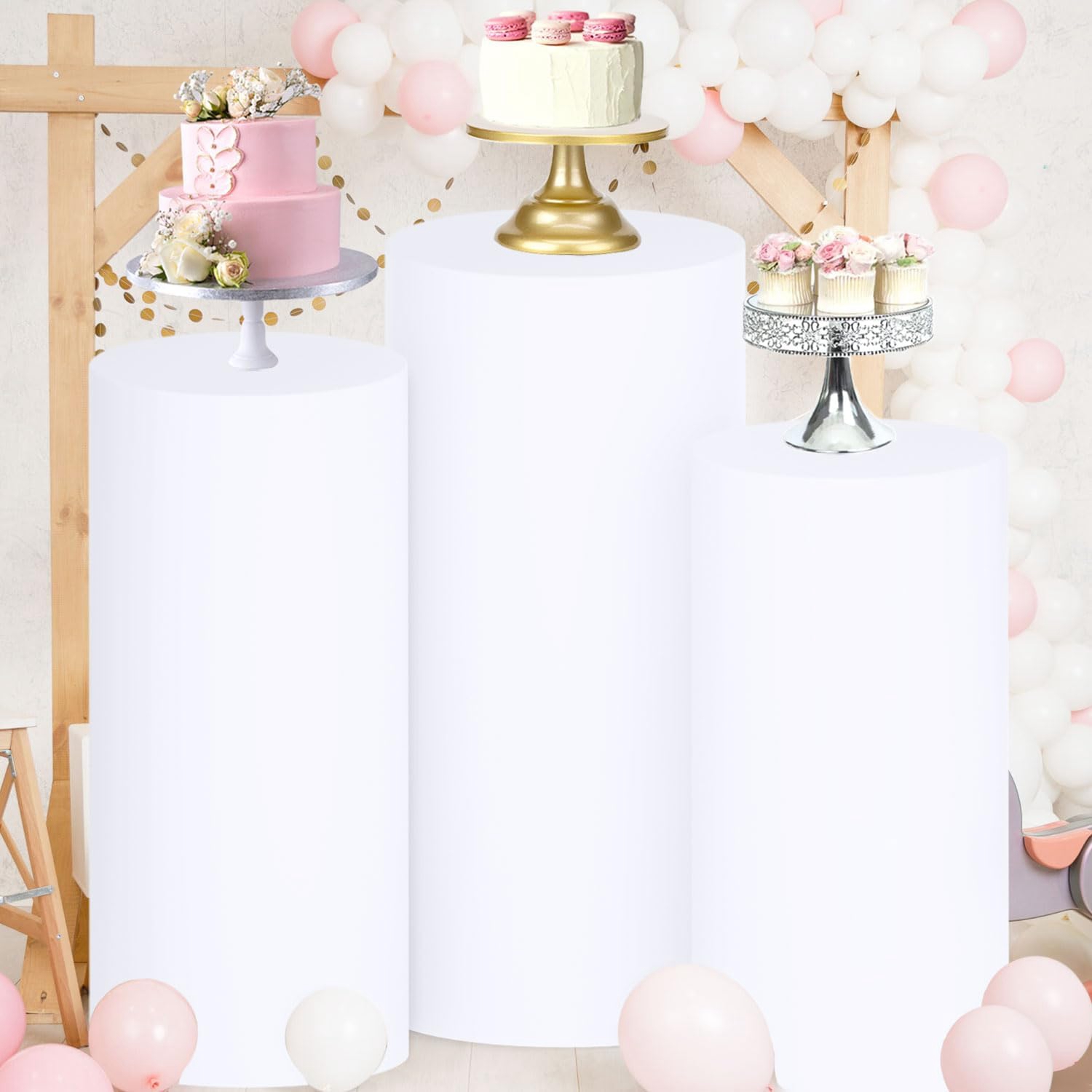 Yeele 1PCS/3PCS/5PCS White Cyl - Dessert Table Backdrop recensie en prijs