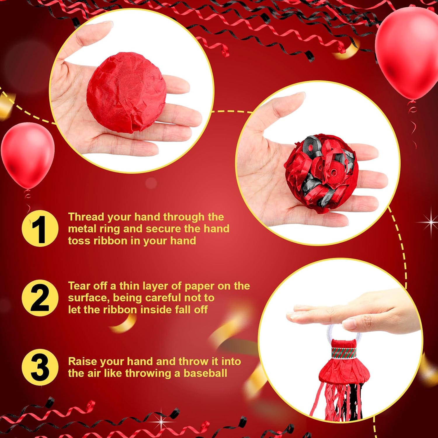 Red Hand Throwing Streamers Co - Confetti Cannon Tube recensie en prijs