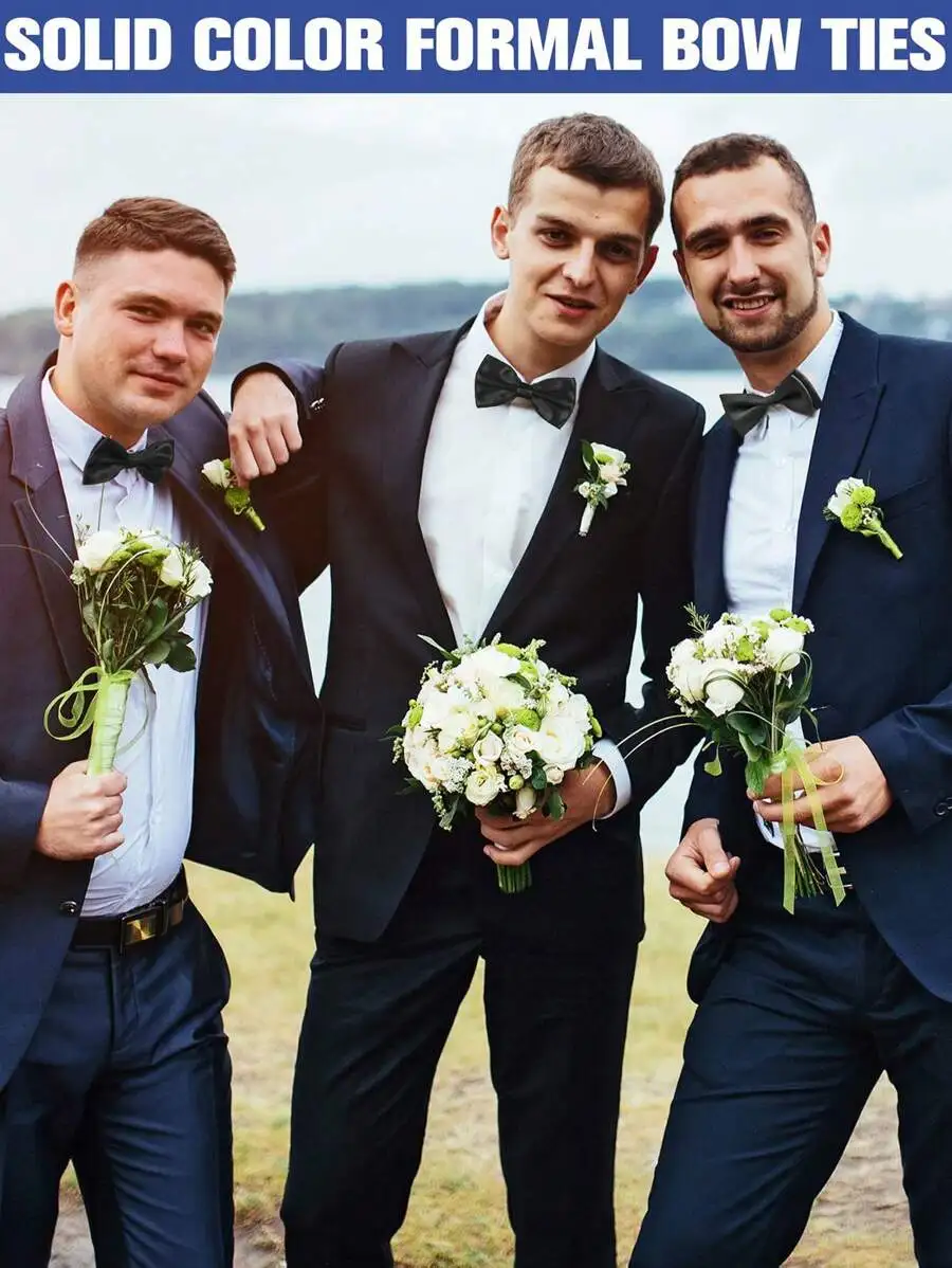 Mens Solid Color Satin Pre-Tie - Event & Party Supply Photos recensie en prijs