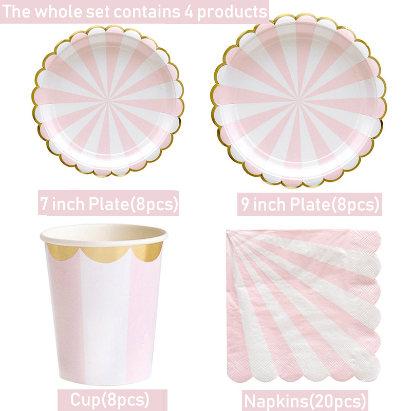 Striped Disposable Tableware P - Paper Straw Color recensie en prijs