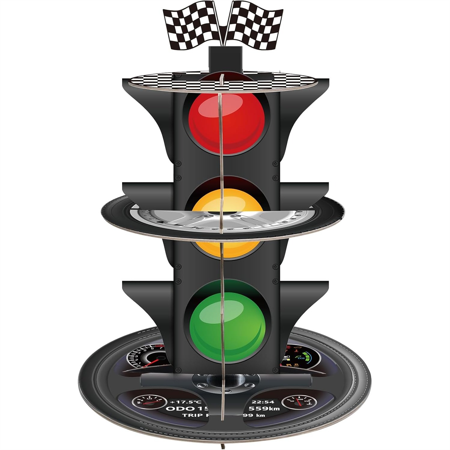 3-Tier Race Car Cupcake Stand, - Cupcake Stand Tier recensie en prijs