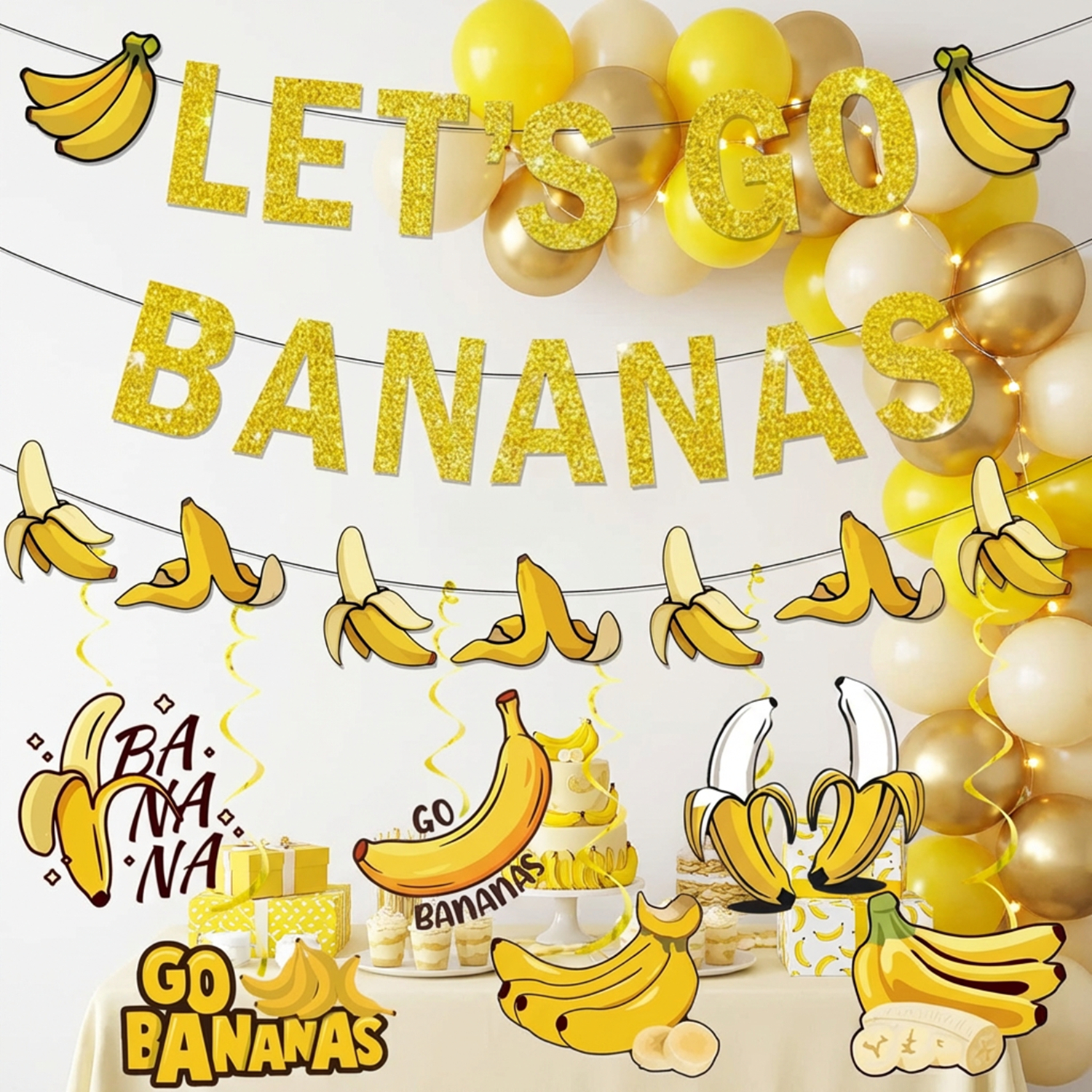 1Set Yellow Bananas Birthday B - Let'S Party Event Supply recensie en prijs