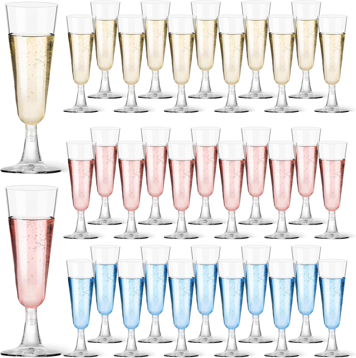 Plastic Champagne Flutes 40 Pa - Eve Party recensie en prijs