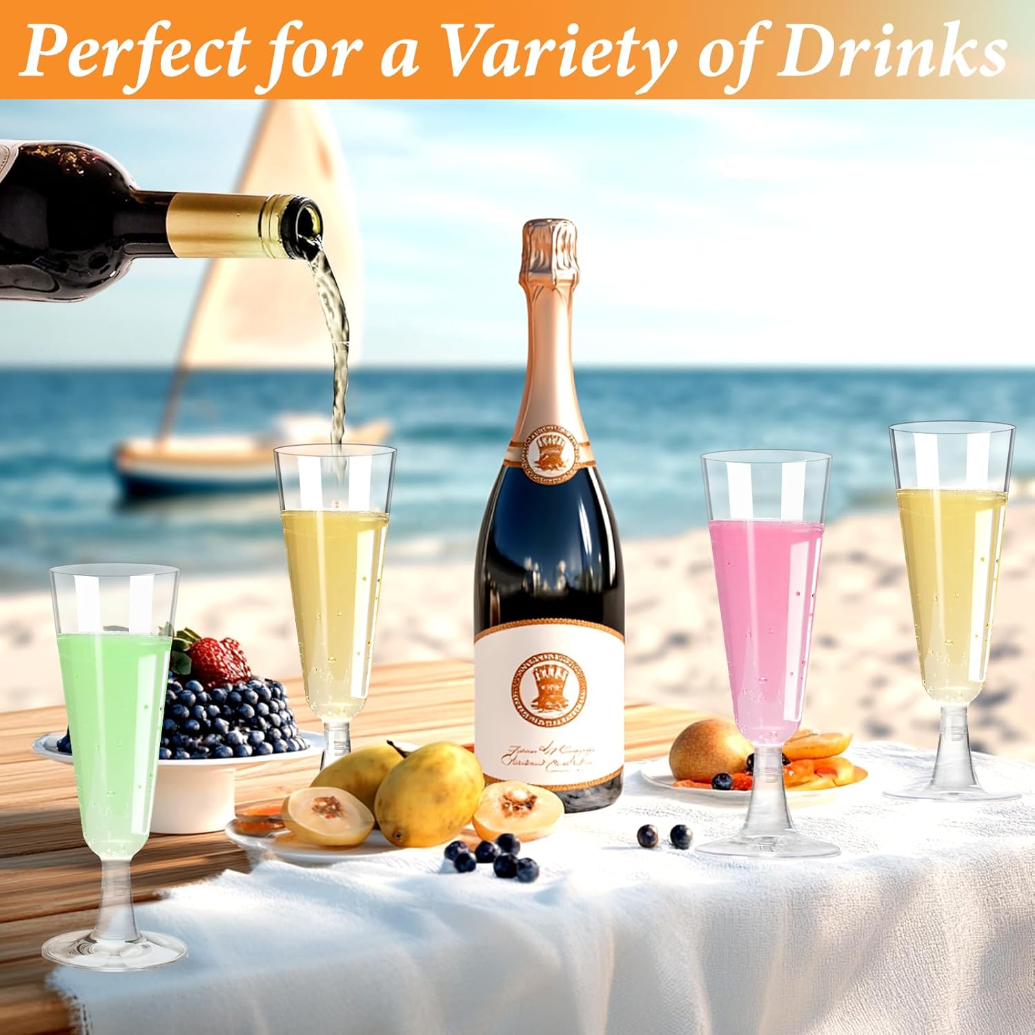 Plastic Champagne Flutes 40 Pa - Eve Party recensie en prijs